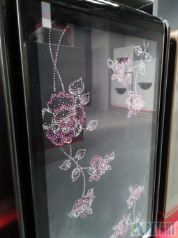 Lucell LU-2000BWP (Бело-лиловая роза Swarovski)